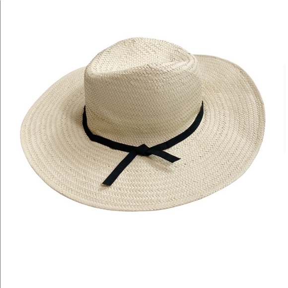 BRIXTON Ashley Unisex Fedora Wide Brim Straw Summer Hat Size OS in Natural - Picture 5 of 8